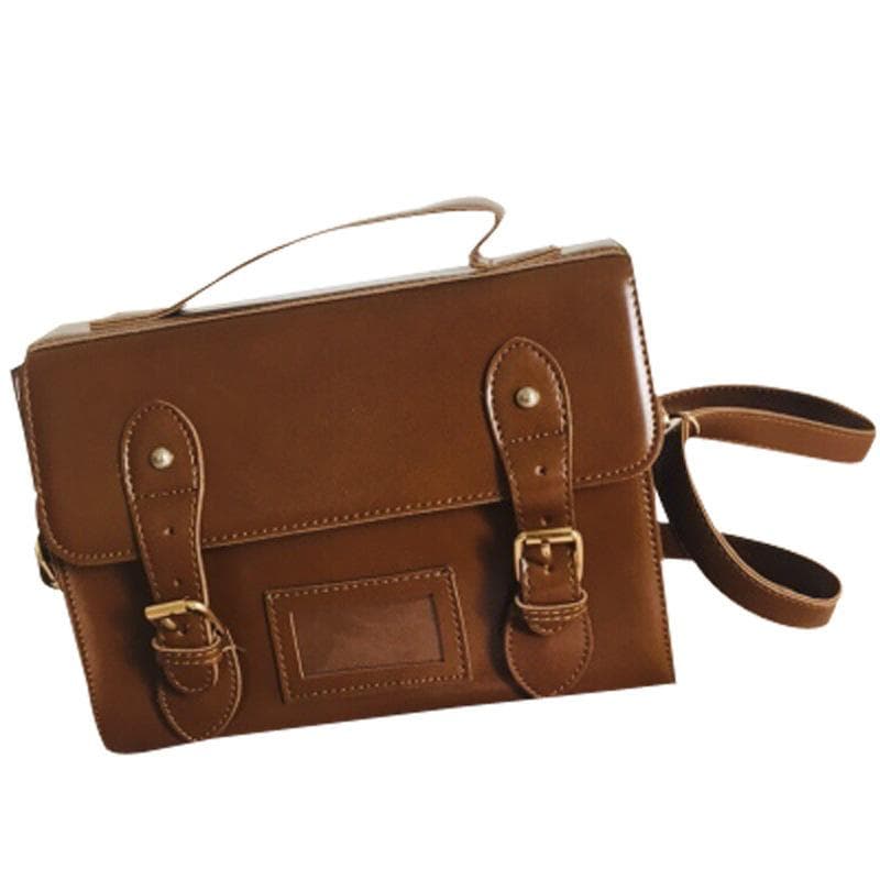 Spring and Summer Single-shoulder Crossbody Bag, Simple and Large-capacity, Elegant School-style Women's Bag, Handbag, Retro Women's Bag brown