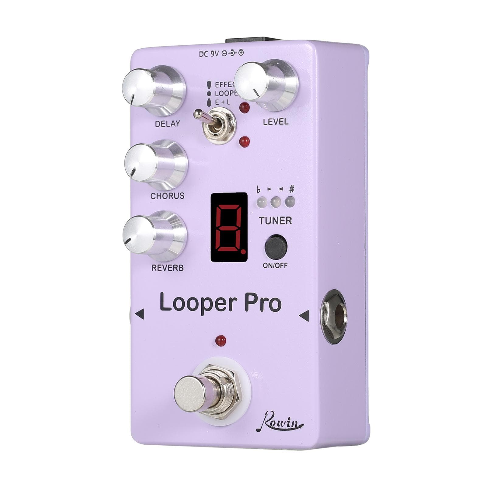 Rowin RE-05 Loop Guitar Effector Looper Tuner Mini Guitar Looper Effect Pedal Full Metal Shell with purple