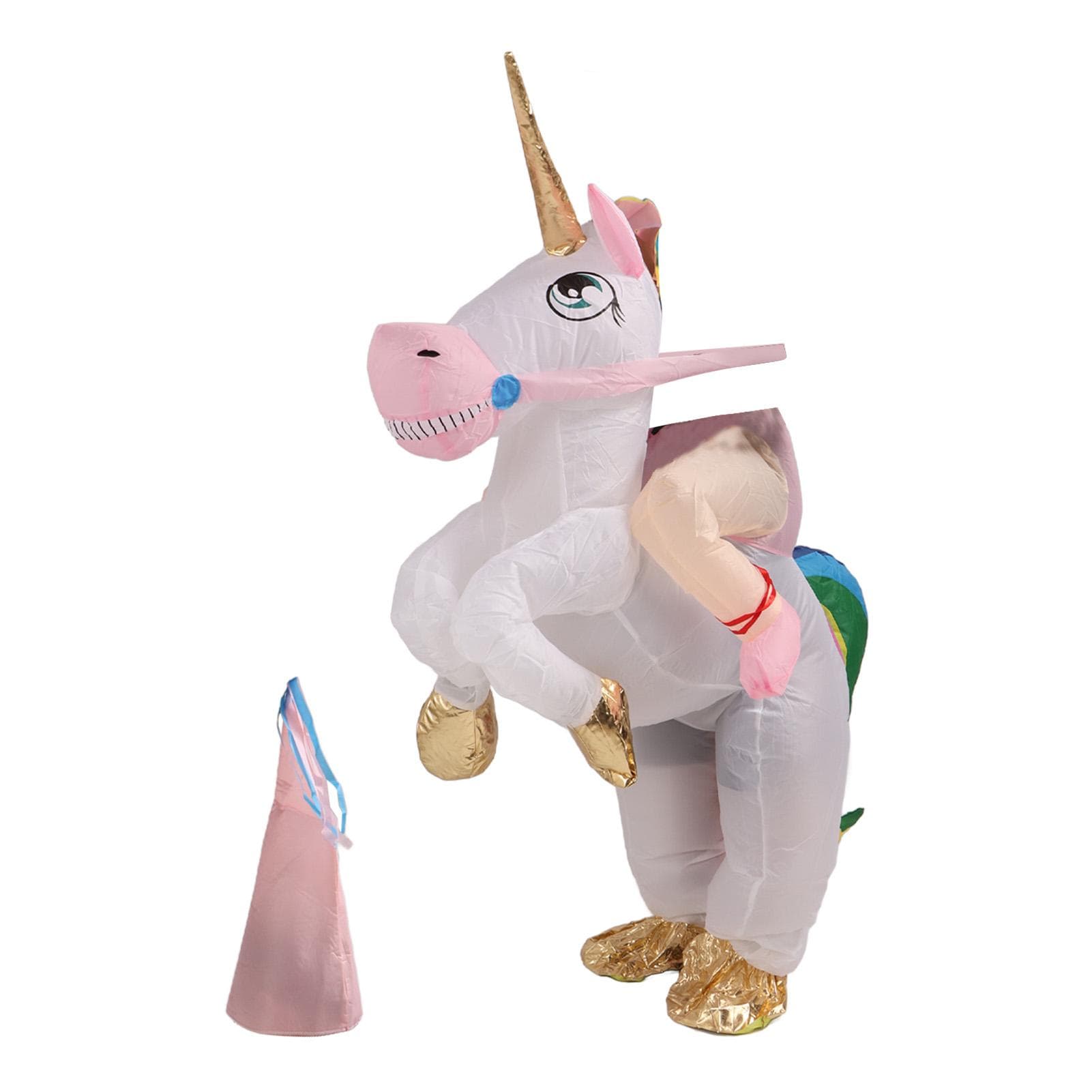 Inflatable Riding Costume Lightweight Safe Cute Blow Up Ride On Animal Costume for Party Cosplay adults