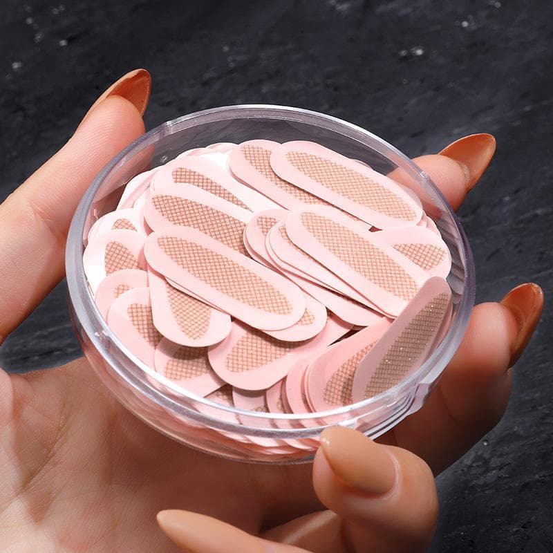 150Pcs Lace Mesh Double Eyelid Sticker for Female Double-sided Non-marking Natural Big Eyes Invisible Mesh Inner Double Eyelid half moon