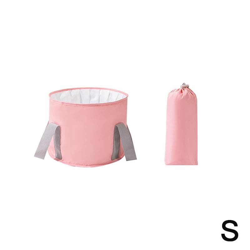 Portable Collapsible Foot Bath Basin With Handles Perfect For Soaking Feet Traveling Camping And Outdoor Activities 30*20cm pink