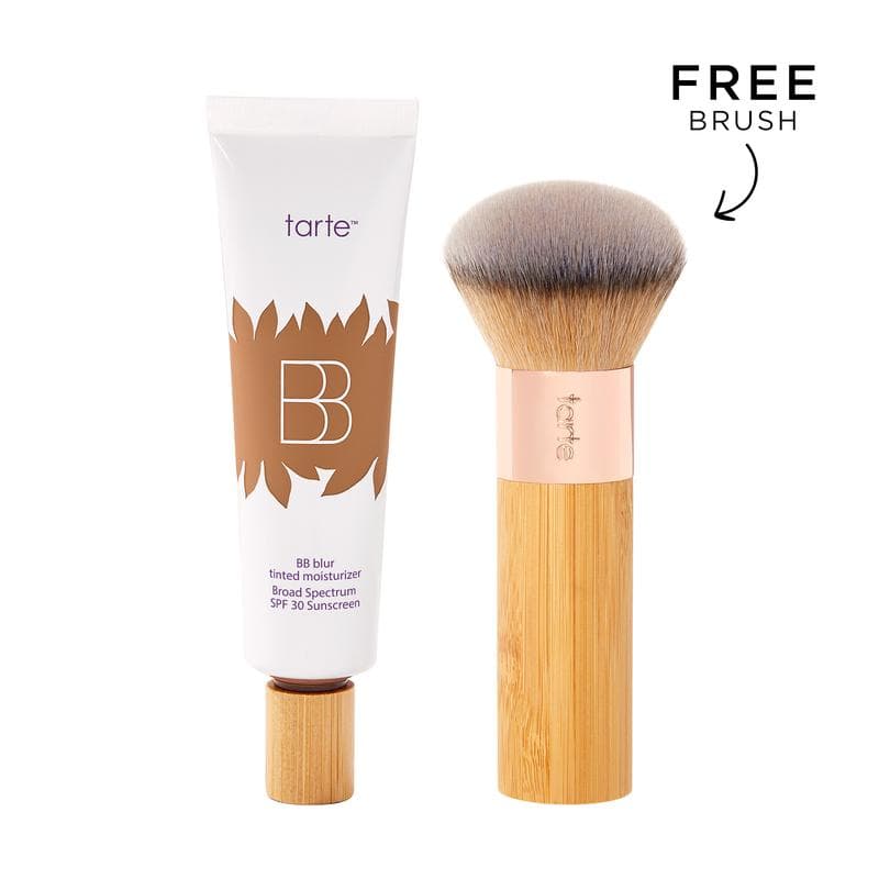 tarte BB Blur Tinted Moisturizer SPF 30 – Instantly Brightens, Hydrates & Smooths for a Flawless Finish moisturizer & brush