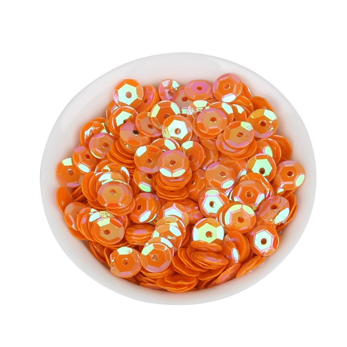 1200Pcs Colorful Sequin PVC Flat Round Loose Sequins Paillettes Sewing Wedding Craft Women Garments Accessories orange