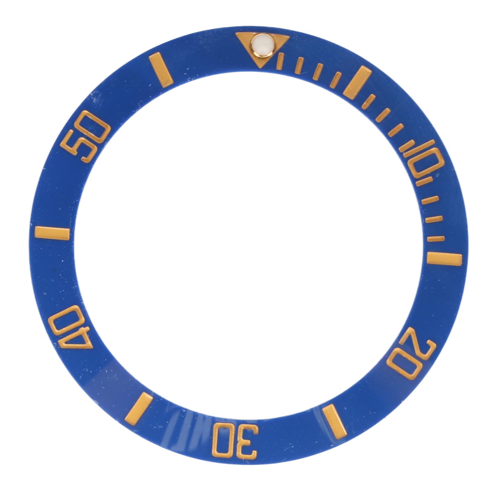 40mm Diameter Watch Bezel Insert Ring Clear Scale Luminous Ceramic Replacement Bezel Insert Gold