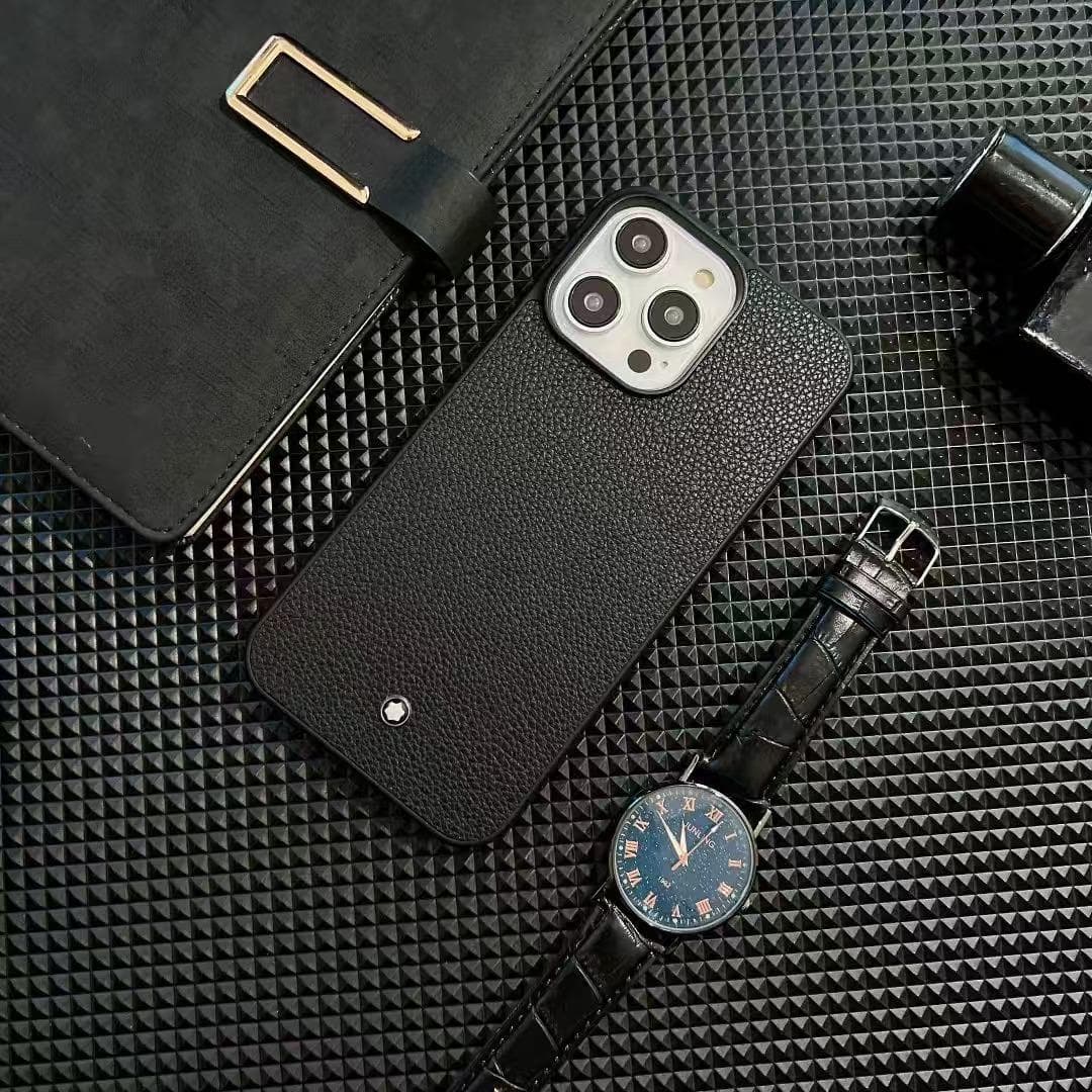 High-End Sle Prom Leather Phone Case Full Cover for IPhone16 Pro Max 15 14 13 12 Dragon Soft Ell Anti-Fall Busin Protect Cover iPhone 11 pro max sky blue