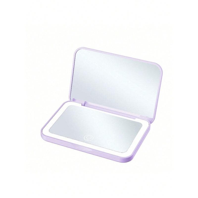 LED Makeup Mirror ,Makeup Mirror With Lights,Portable Mini Vanity Mirror ,LED Lighted Travel Compact Makeup Mirror,Pocket Mirror With Lights purple