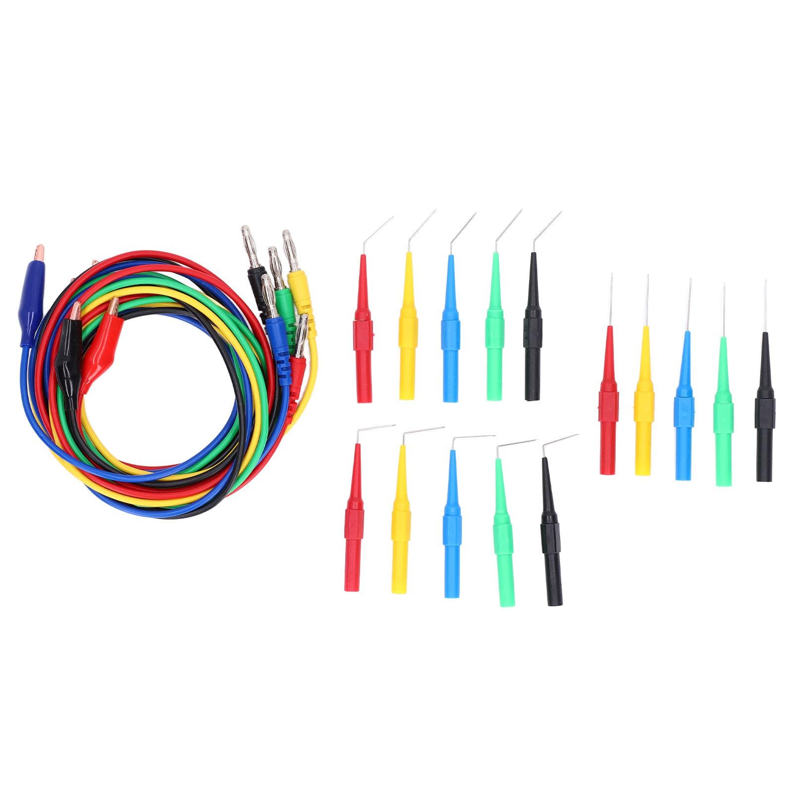 Banana Plug Test s Kit Nickel Plated Clips Back Probe Pins for Multimeter 4mm JT8005por
