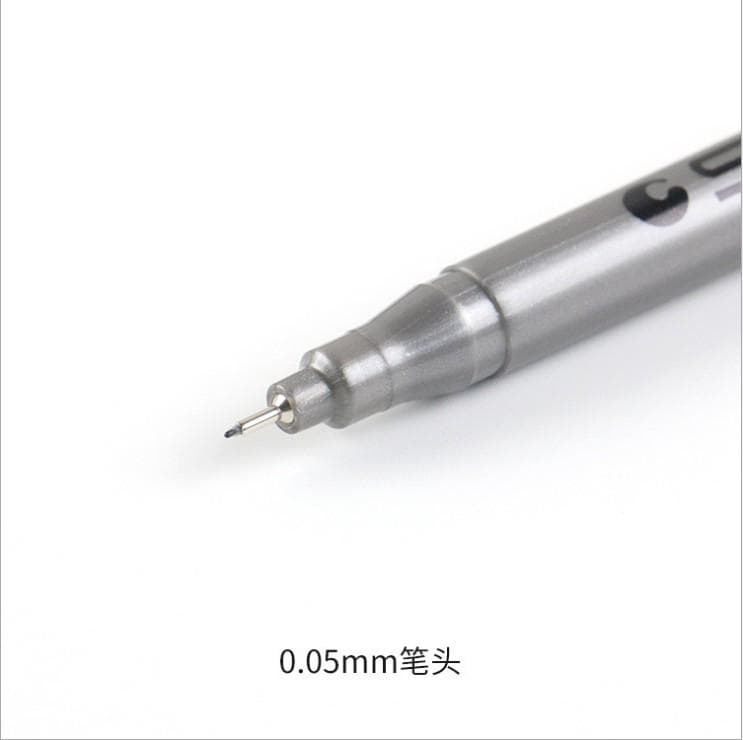 Waterproof Fade Proof Micron PenTip Fine Liner Black Sketch Water Marker Pen for Manga 0.05mm