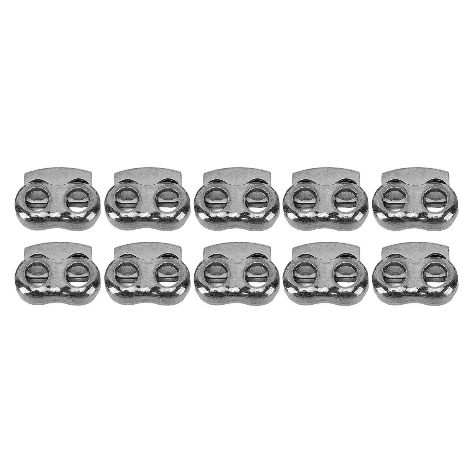 10Pcs Cord Lock Stopper Clamp Locker for Drawstring Shoelaces Lace Locking End Tightener Zinc Alloy