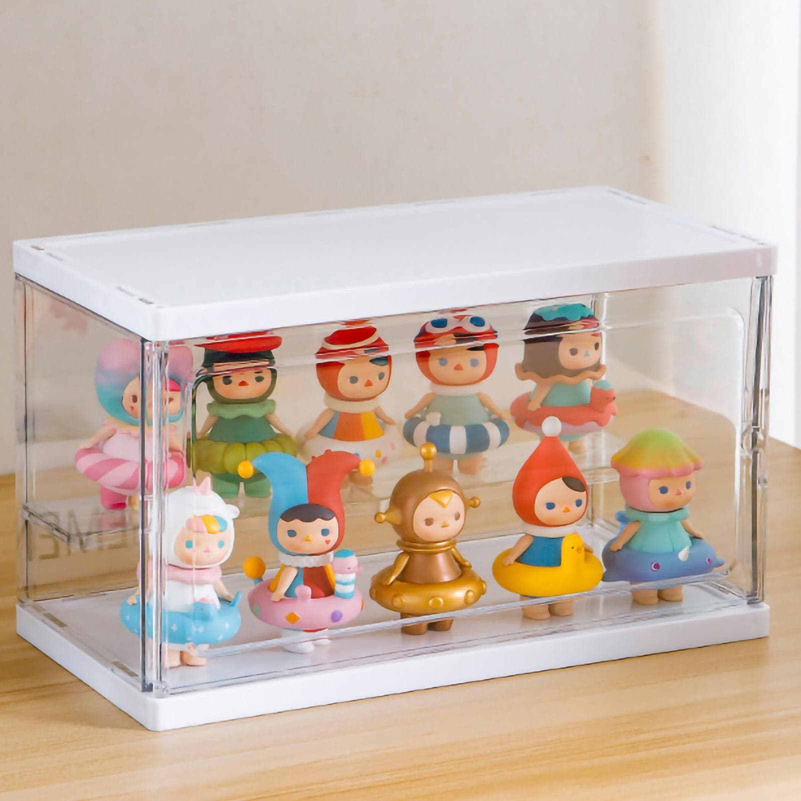 Transparent Display Case Clear Storge Cabinet Collection Crate for Collection Plastic Standard Type