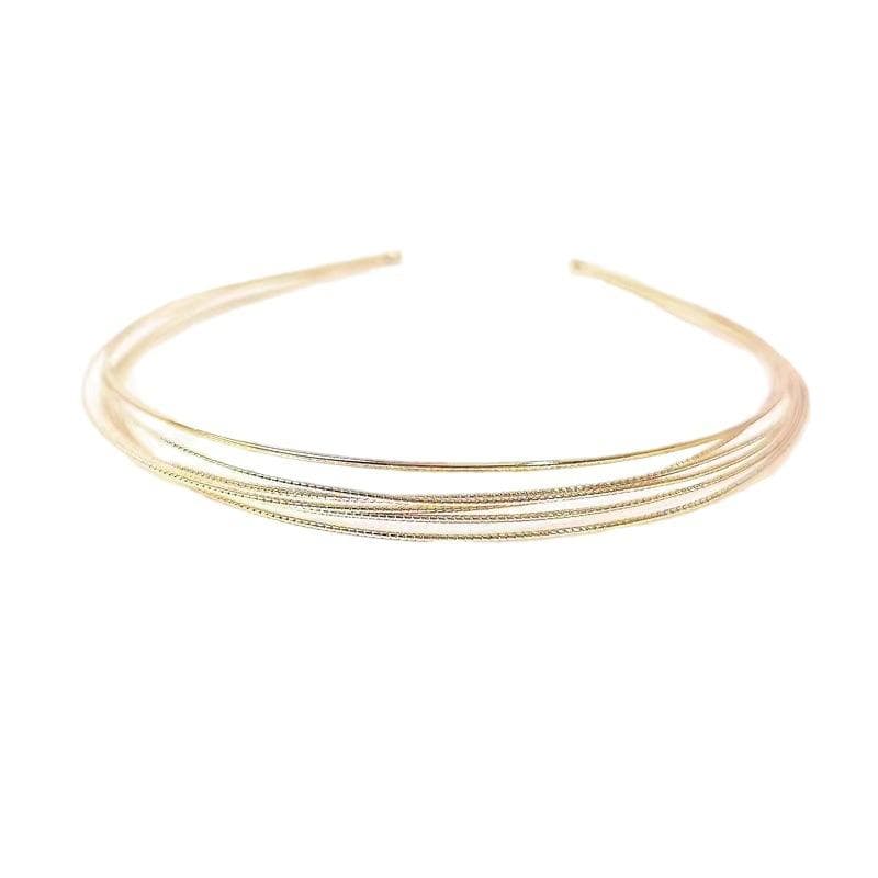 Gold Color Headband Women Multilayer Metal Hair Hoop Hair Bands Hair Accessories Smooth Head Hoop