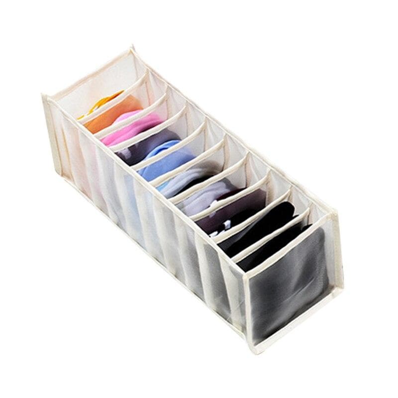 Foldable Underwear Drawer Organizers Storage Dividers Closet Organizer Storage Box 30 Grids For Clothes Bras Scarves Ties Socks 11 grids7
