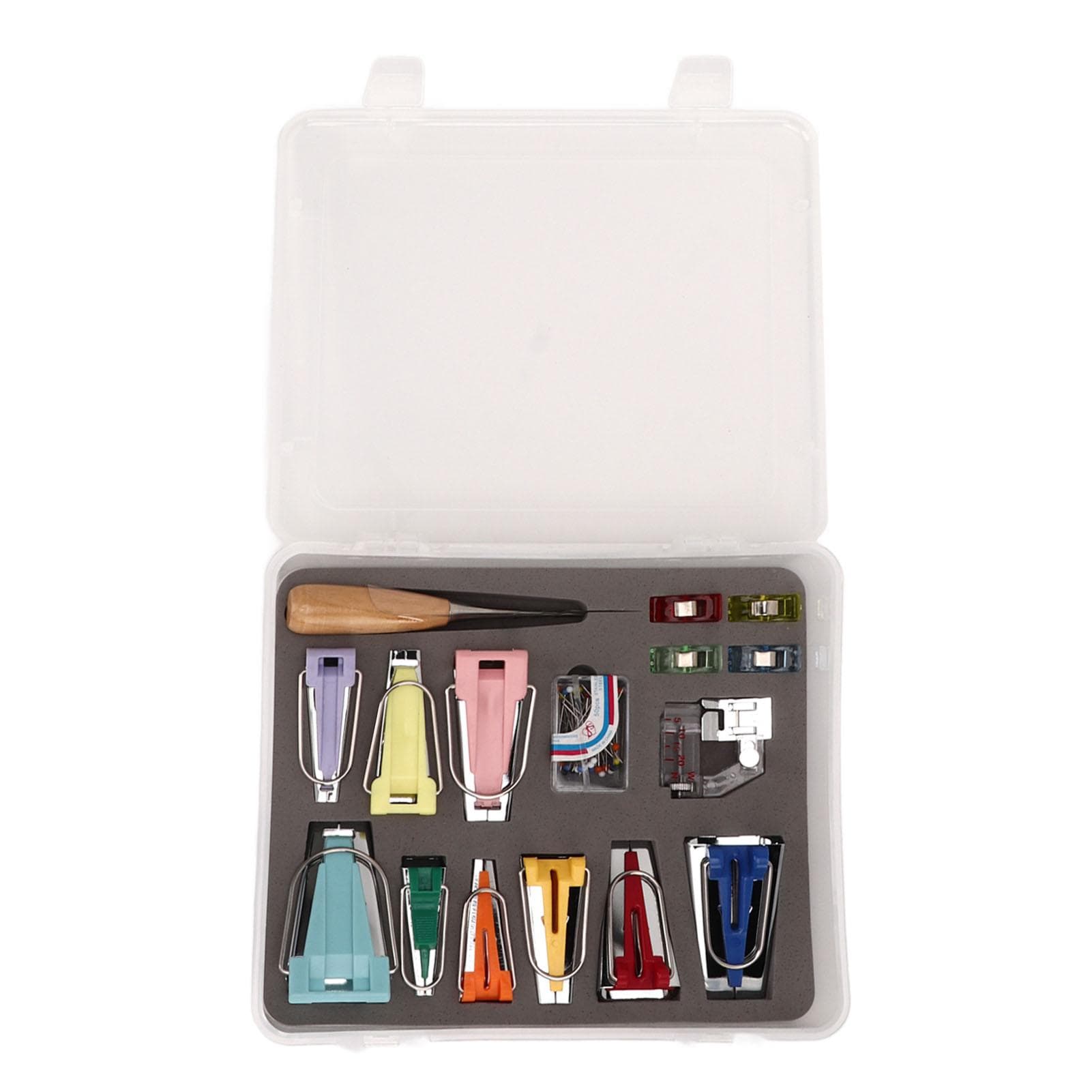 Sew Bias Tape Maker Kit with Snap On Binder Foot 9 Bias Tape Makers Quilt Awl Bias Tape Maker