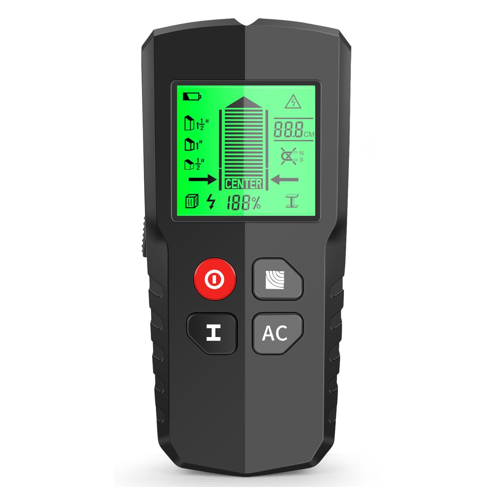 Stud Finder Wall Scanner 5 in 1 Electronic Stud Detector with HD LCD Display Used for Detecting black