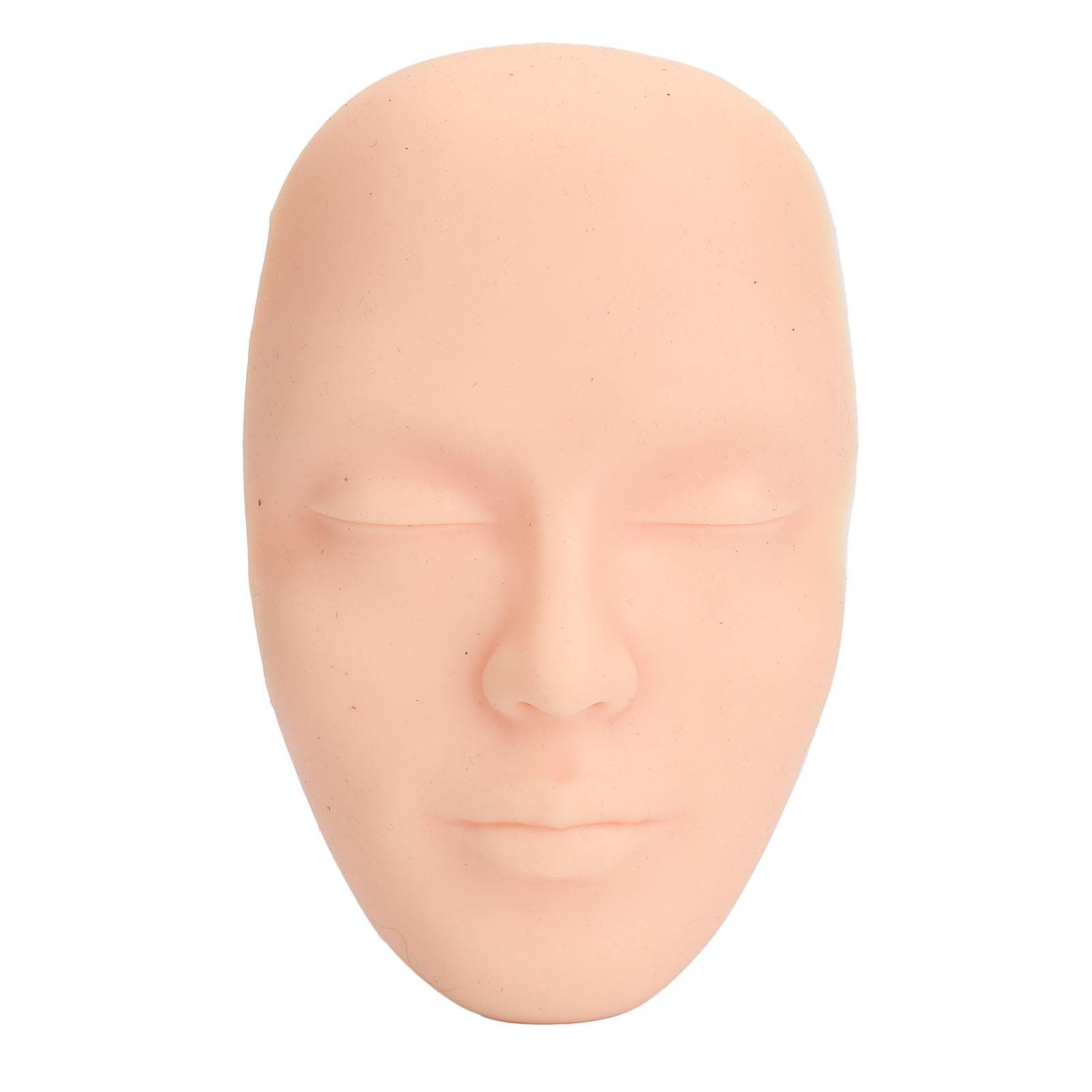 Makeup Practice Face Kit 3D Realistic Full Face Practice Broad 8pcs Makeup Brush Reusable Mannequin