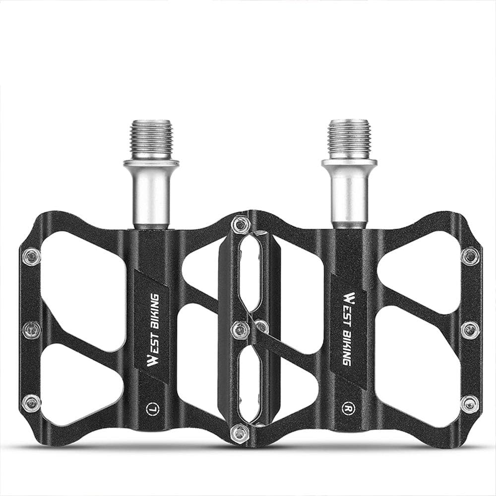 Ultralight Aluminum Alloy Bicycle Pedals 3 Bearings Bike Pedals AntiSlip Waterproof Flat Wide Bike chromium molybdenum steel shaft