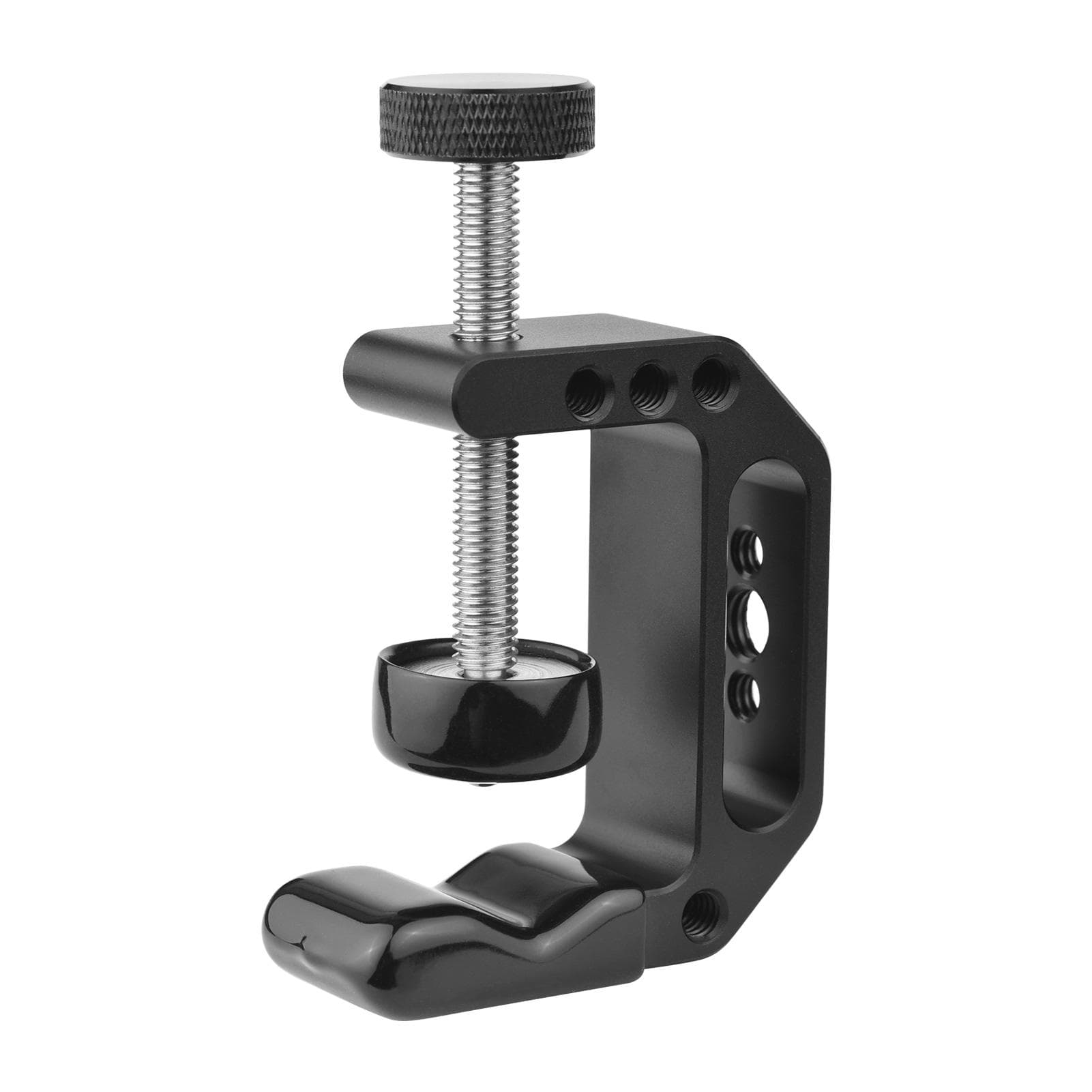 Universal C Clamp Heavy Duty Desktop Mount Clamp Tripod Light Stand Clamp with Standard 1/4 Inch & black