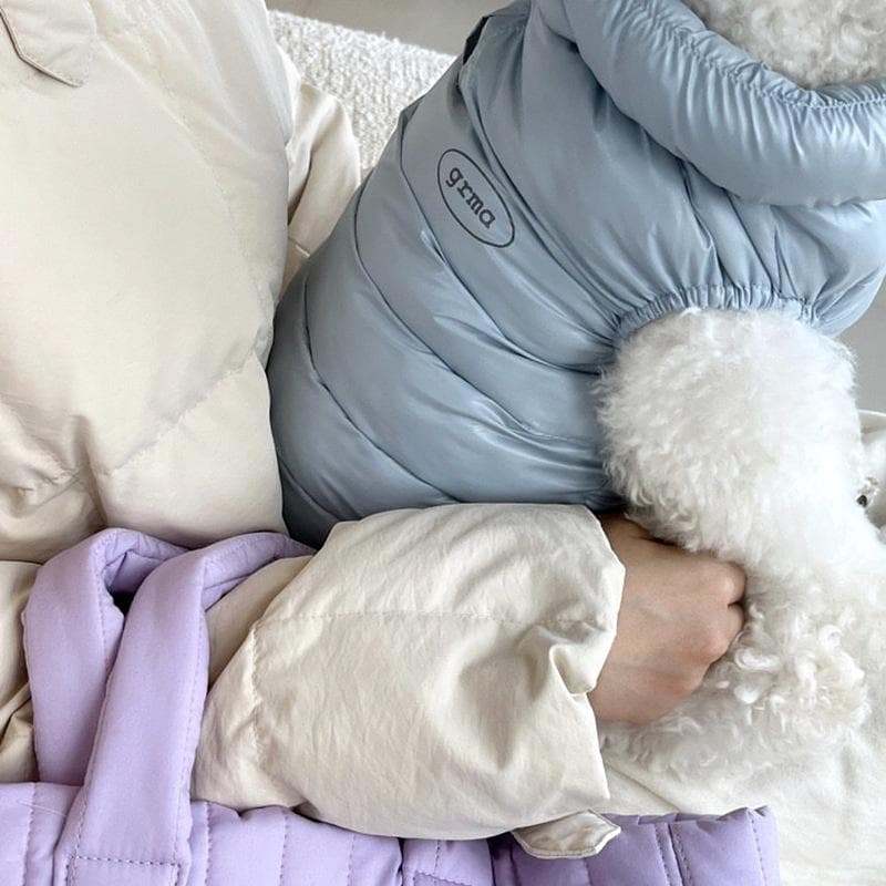 Autumn and Winter Dog Korean Morandi Color Simple Warm Vest Cotton Coat Cat Two Feet Teddy Pet Dog Clothes XXL