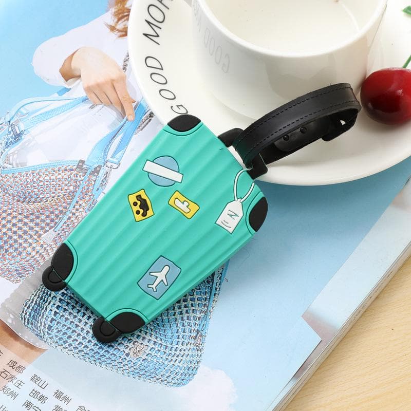 Suitcase Silica Gel Cartoon Luggage Tags  ID Tag Address Holder  Travel Accessories Baggage Tag 1 Pc 1 pc light blue