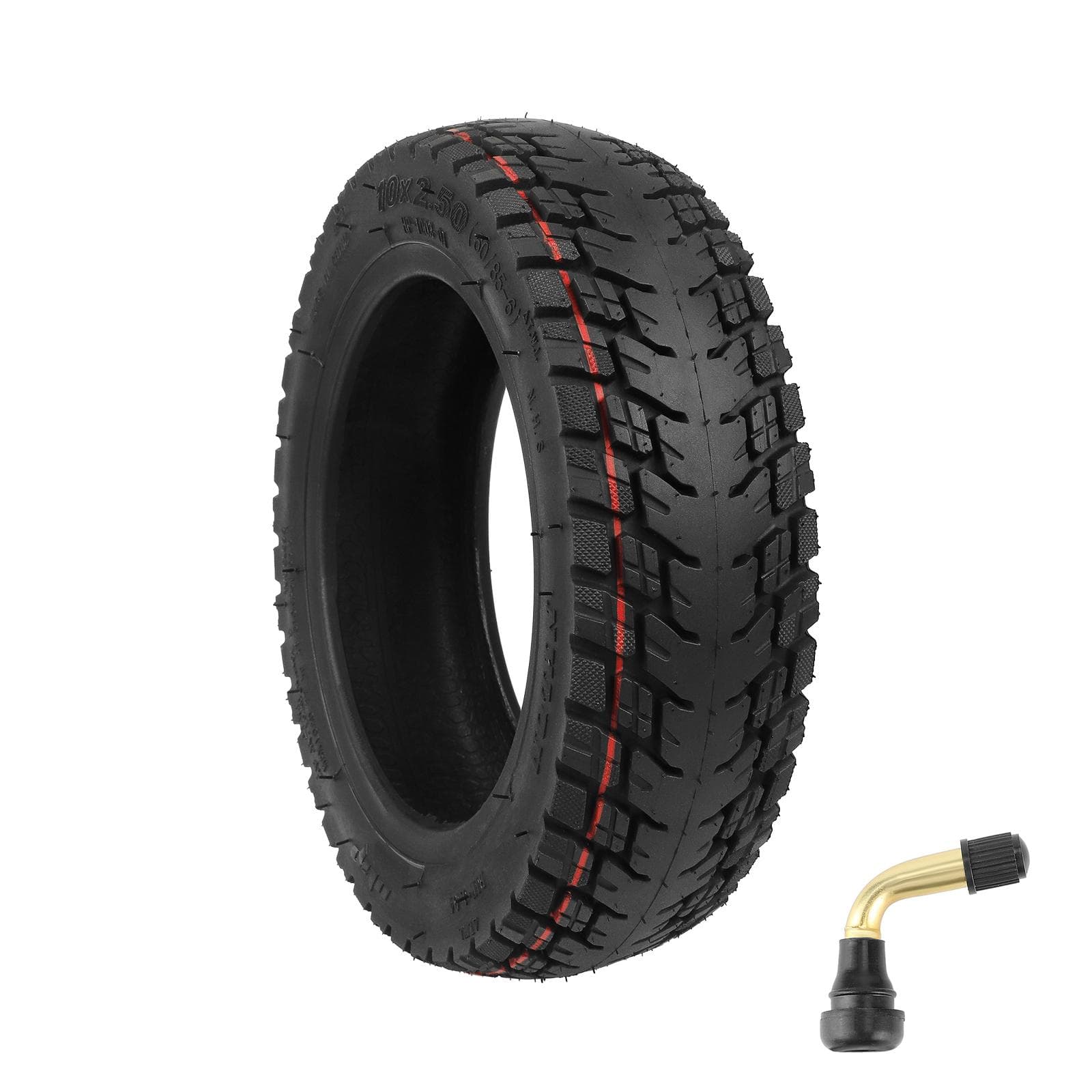 Ulip 10x2.5 Tubeless Tire 60/85-6 Off-Road Vacuum Tire 10 Inch Electric Scooter Tire black
