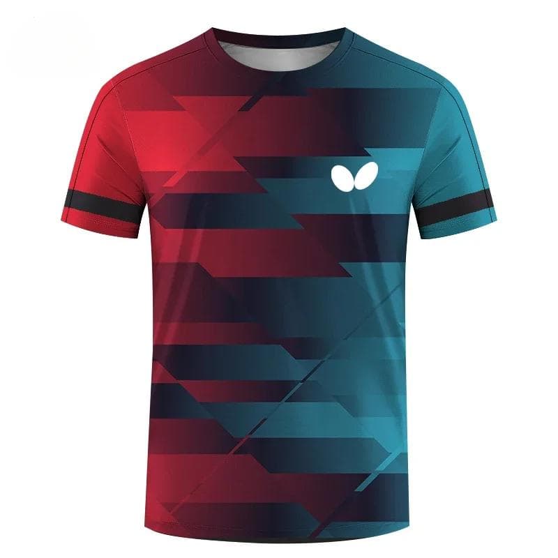 Men's T-shirt Quick Drying Sport Tennis Clothes Fashion 3D Printing Badminton Uniforms Women Training T Shirt Men's Tops Tees 3XL