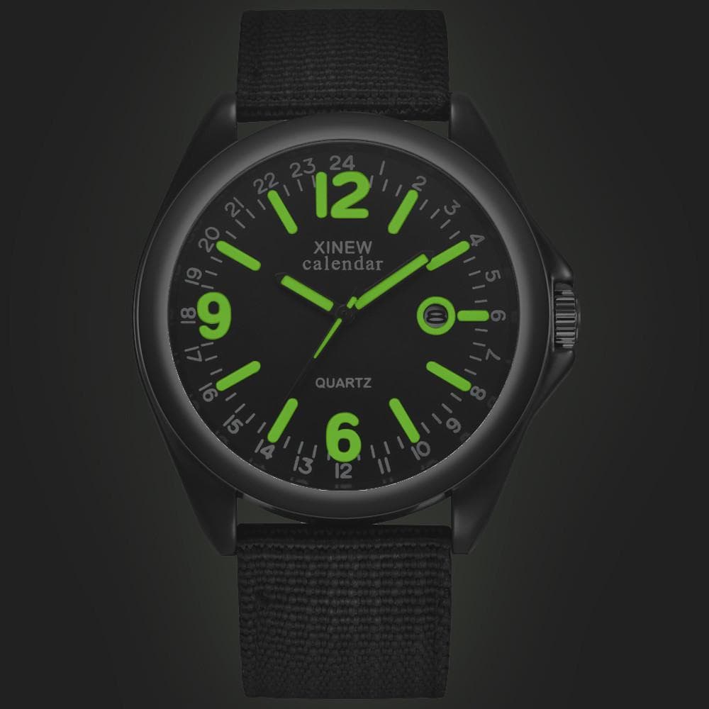 Military Mens Quartz  Watch Black Dial Date Luxury Sport Wrist Watch black