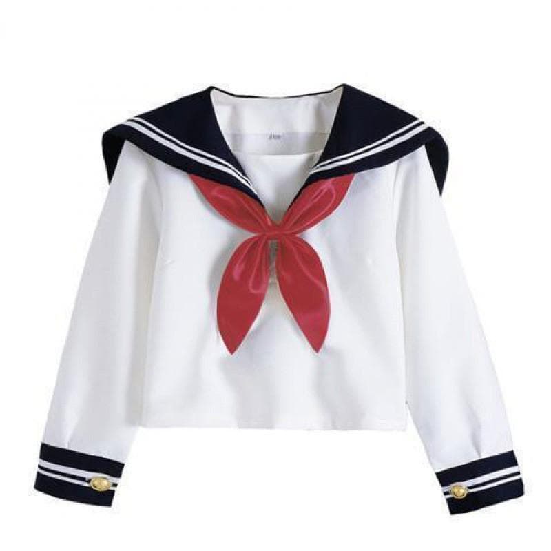 Charming Cotton Blend Sailor Outfit For Kids With Bow Detail And Classy Design StyleE,120cm