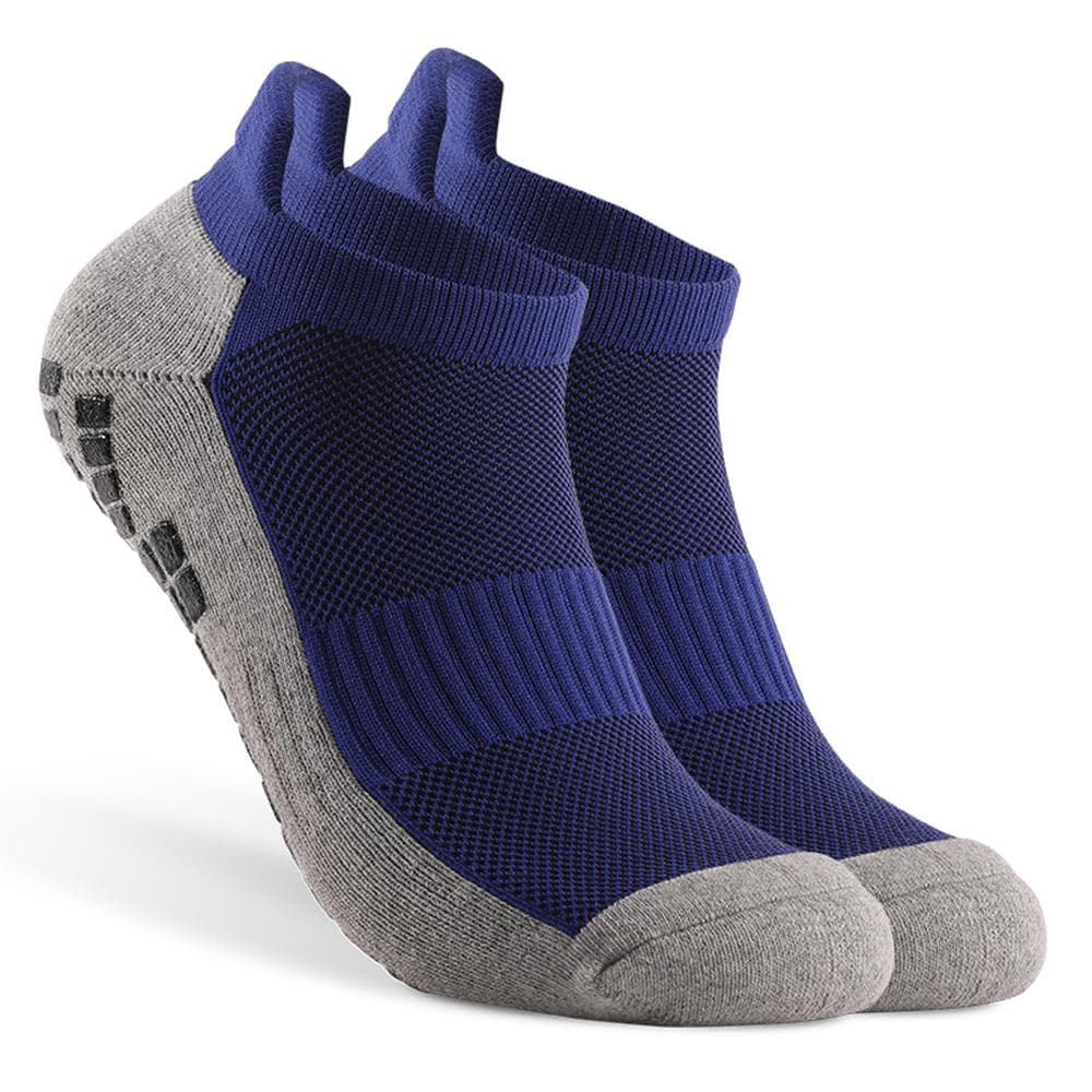 Anti-skid Soccer Socks Sports Ankle Socks Athletic Low-cut Socks Outdoor Fitness Breathable Quick 1 Pair of socks royal blue