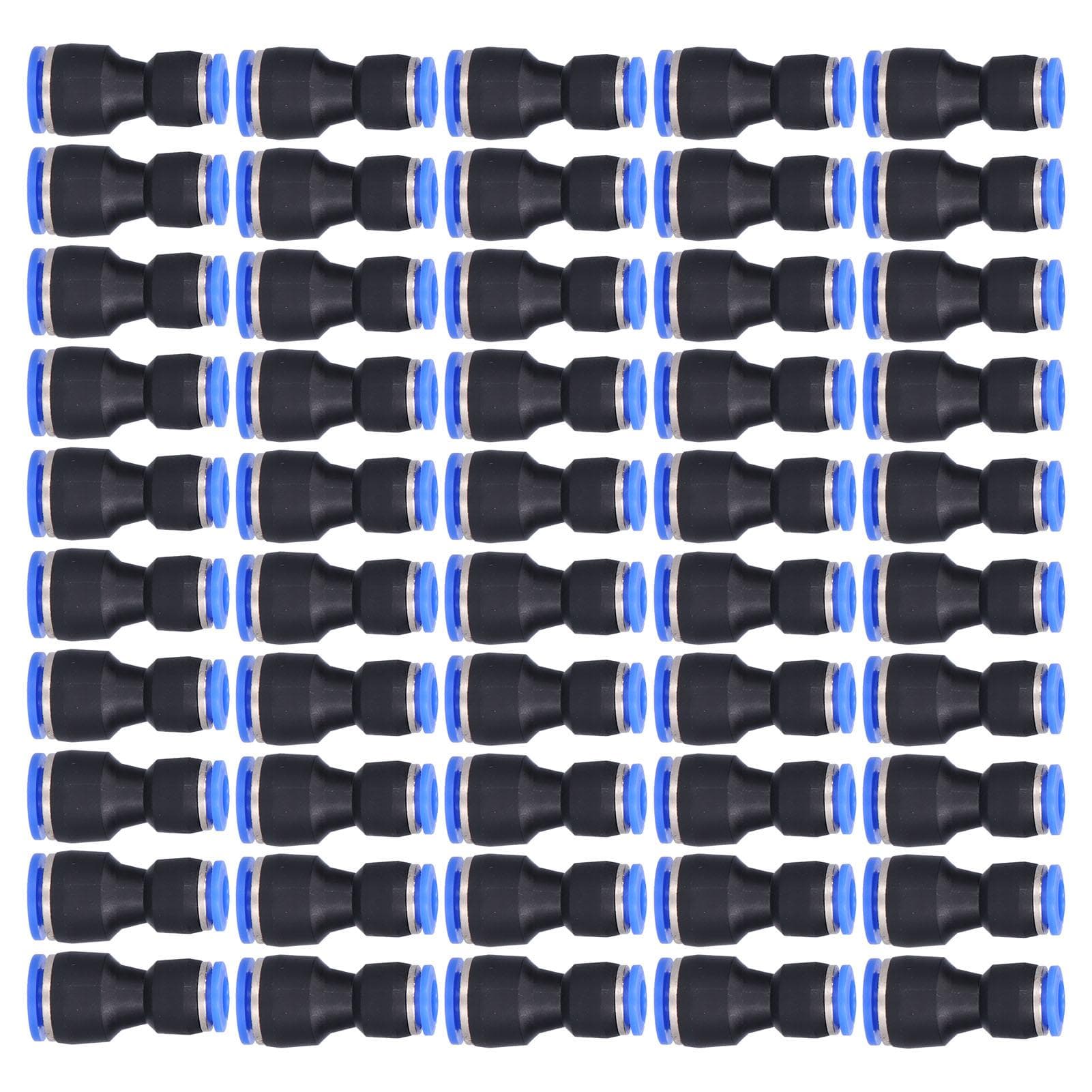 50Pcs Pneumatic Reducing Connector Straight Push in Reducer Fittings for P10?8 Air Tube