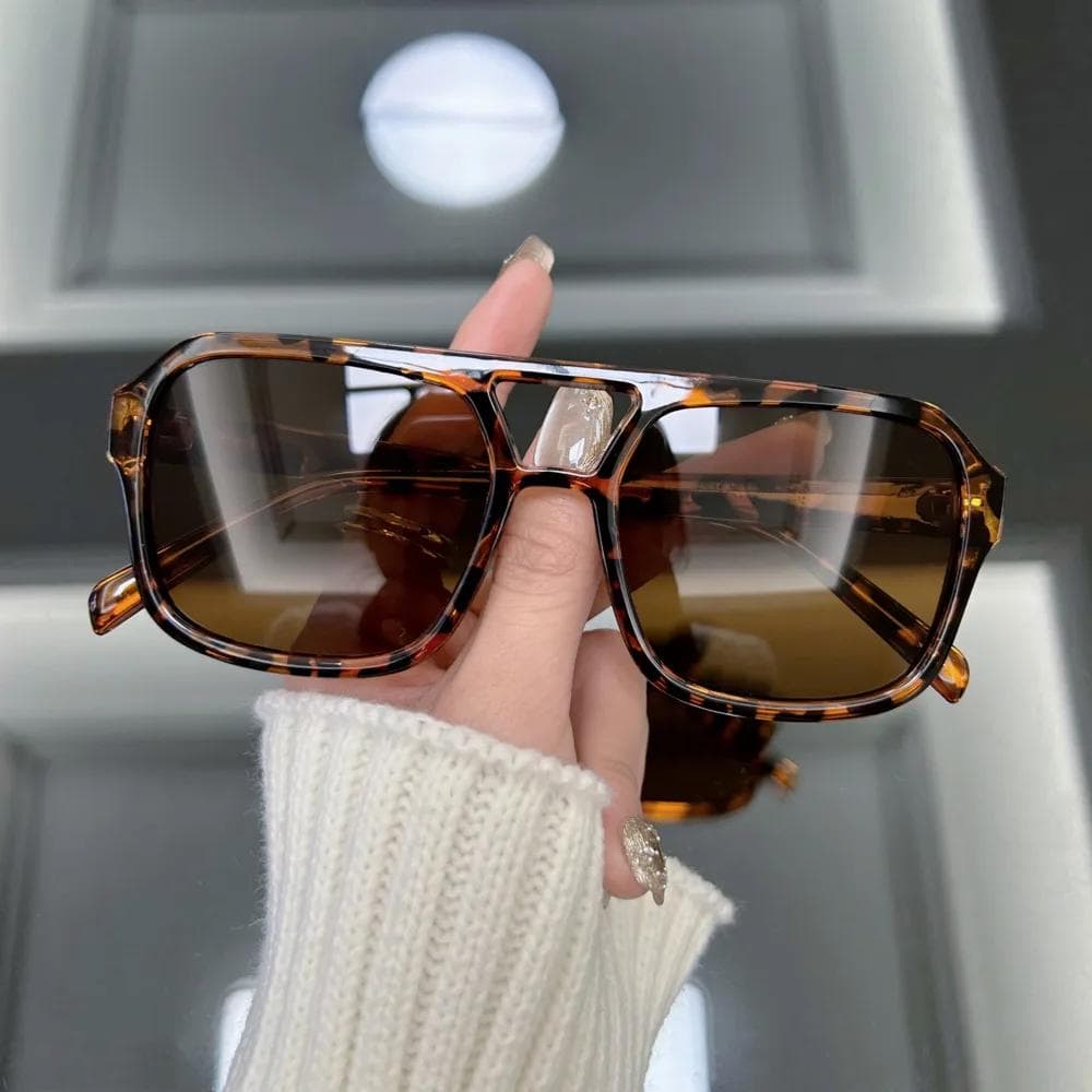 Vintage Square Sunglasses Women Retro Big Frame Clear Candy Color Designer Shades Fashion Eyewear Other