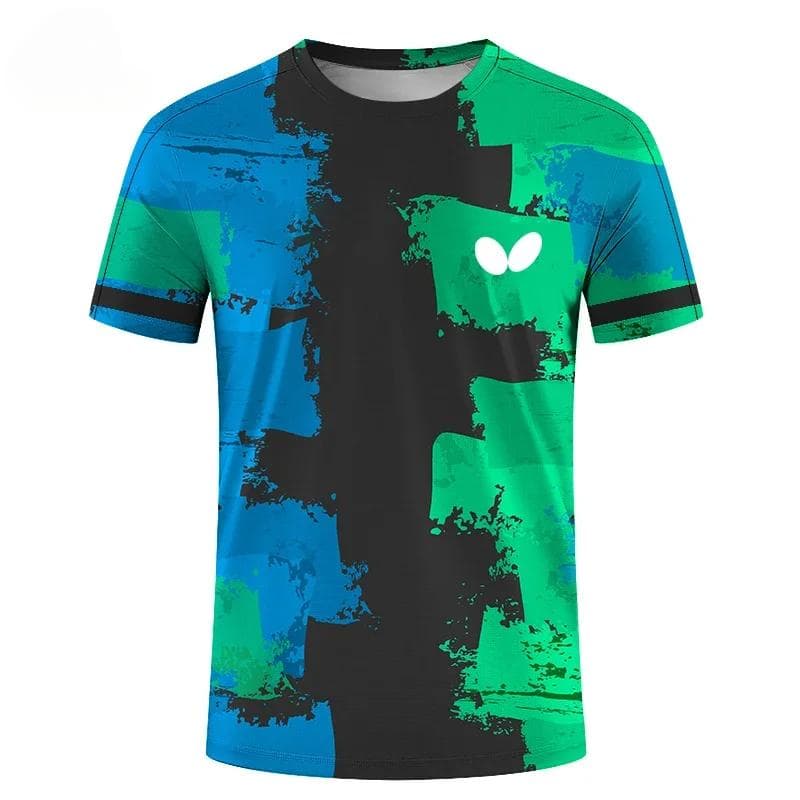 Men's T-shirt Quick Drying Sport Tennis Clothes Fashion 3D Printing Badminton Uniforms Women Training T Shirt Men's Tops Tees XL