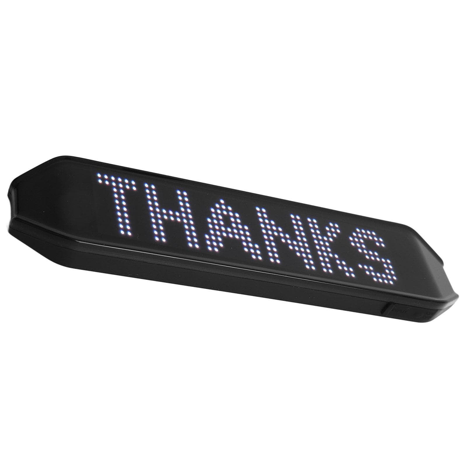 225 X 55 X 15mm Color LED Sign 4 Modes APP Control Programmable Bike Turn Signals USB Charging