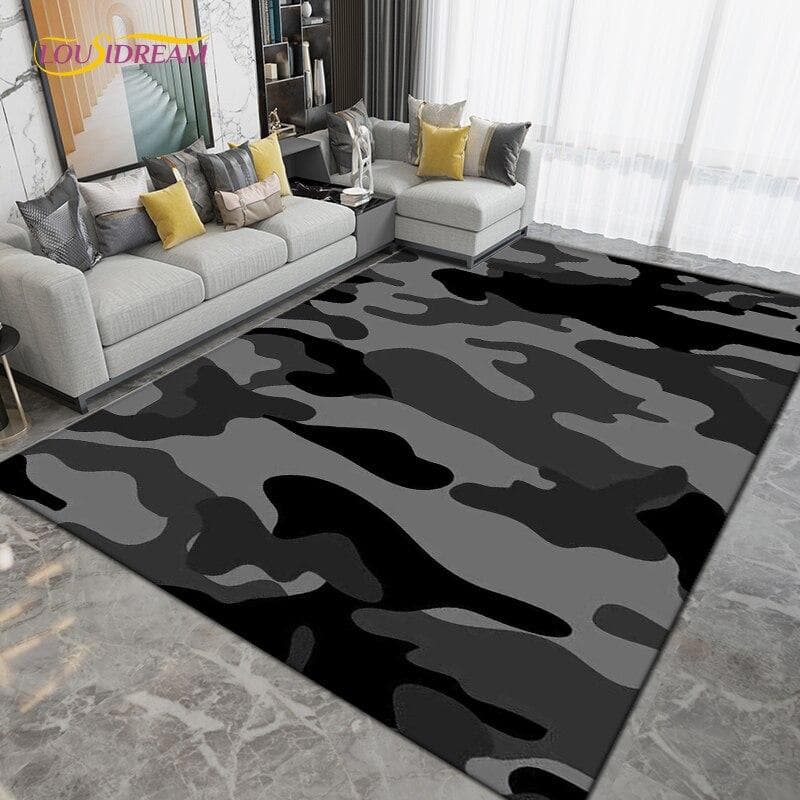 Military Camouflage Carpets for Living Room Bedroom Decorative,Outdoor Camping Rugs,Doormat Kitchen Bathroom Non-slip Floor Mats 100x150cm