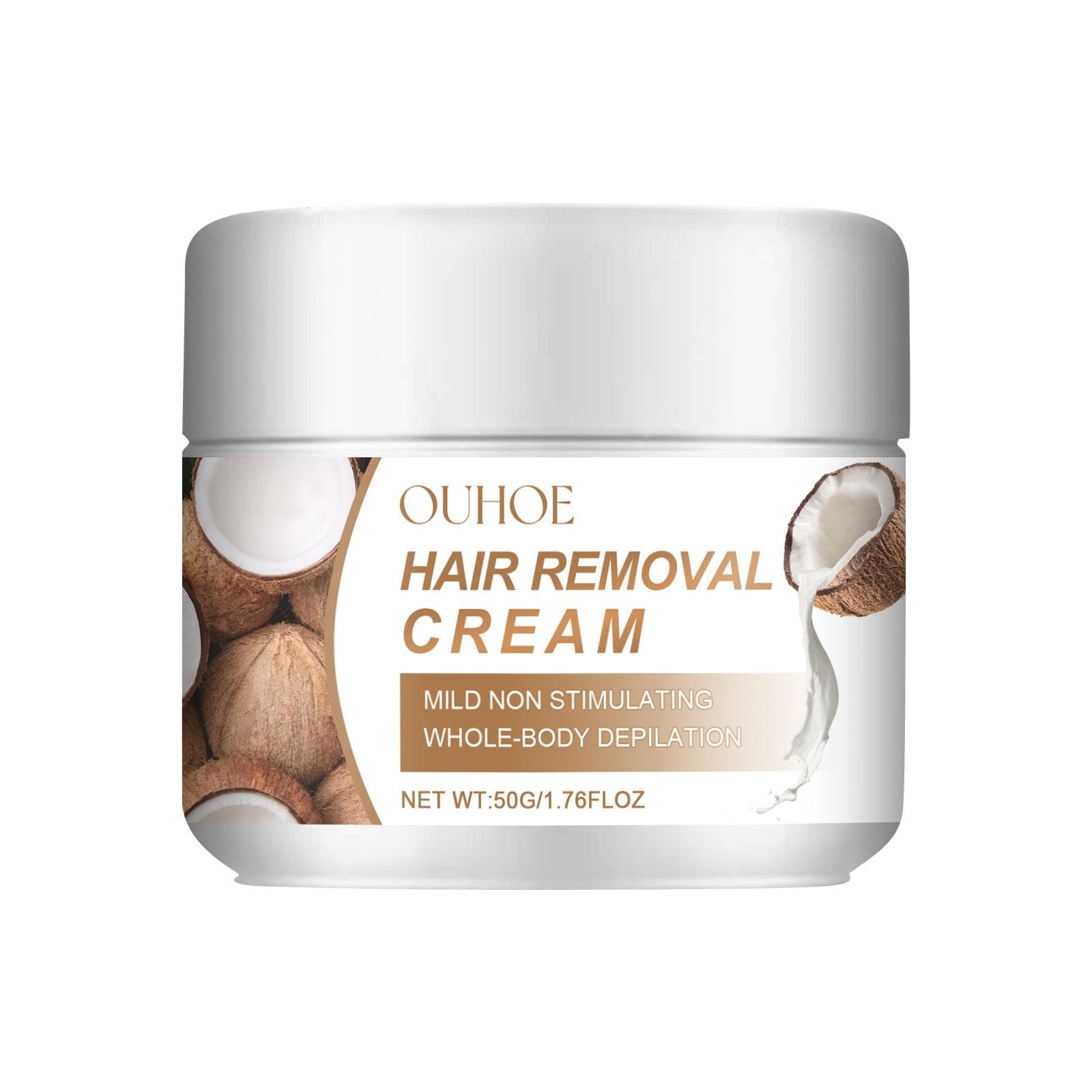 Coconut Hair Removal Cream Gentle Non-Irritating Refreshing Hair Removal Armpit Hair Hand Leg Hair white