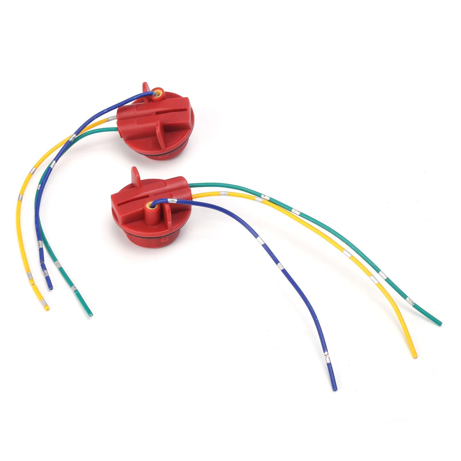 2pcs 12V 1157 LED Bulb Adapter Wiring Harness Socket for Turn Signal Brake Lights DRL Lamps Red