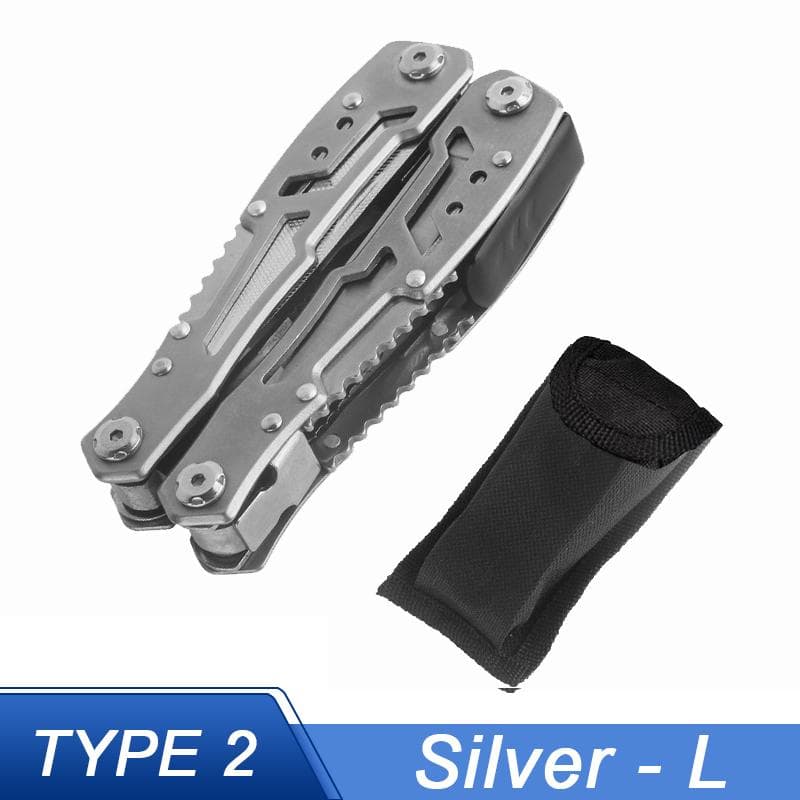 Mini Knife Keychain Pocket Knife Pliers Folding Pliers Folding Pliers Folding Blade Knife 13 Types Of Stainless Steel Multi-tool Silver-L
