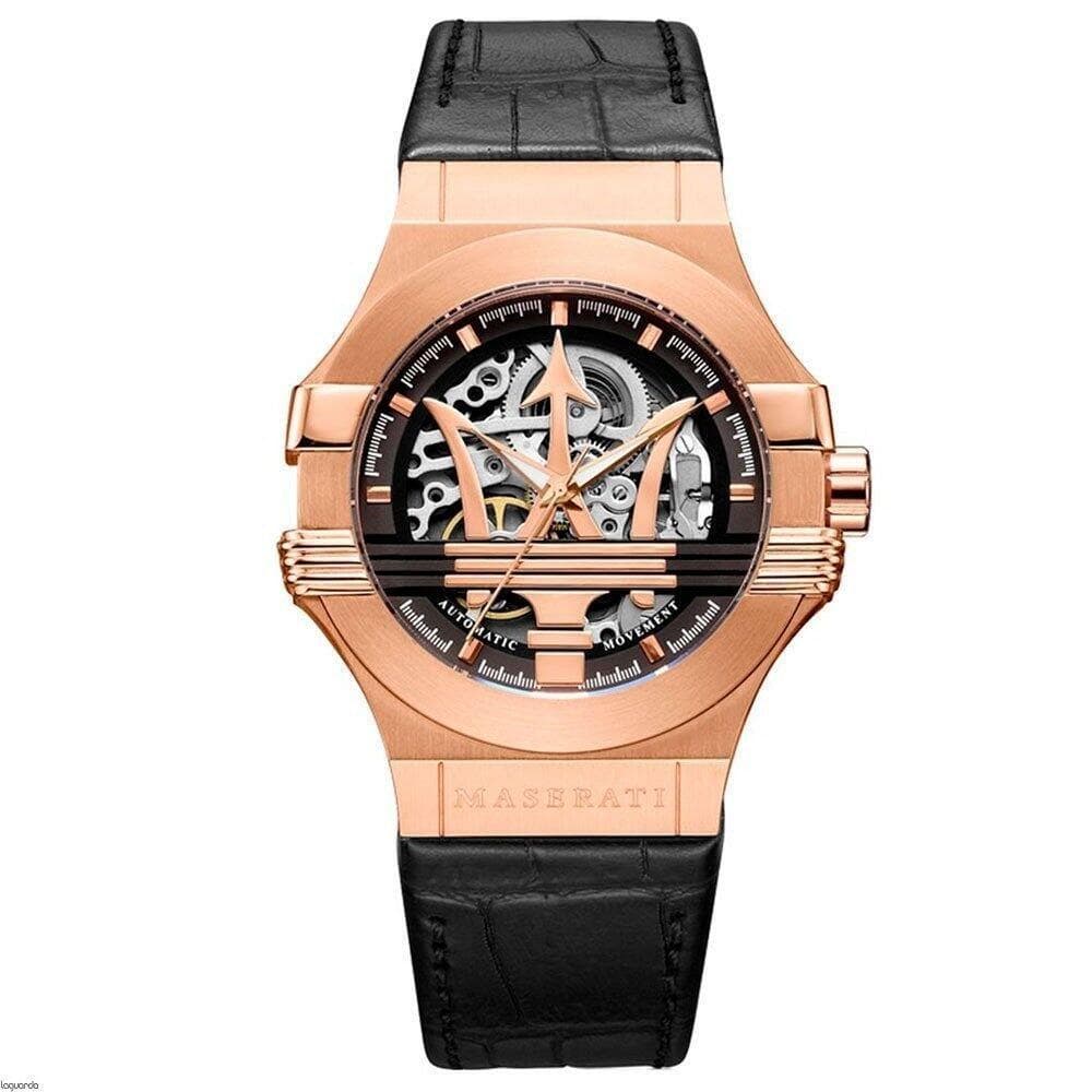 Maserati R8821108002 Potenza Automatic Black/Skeleton Dial Men's Watch black