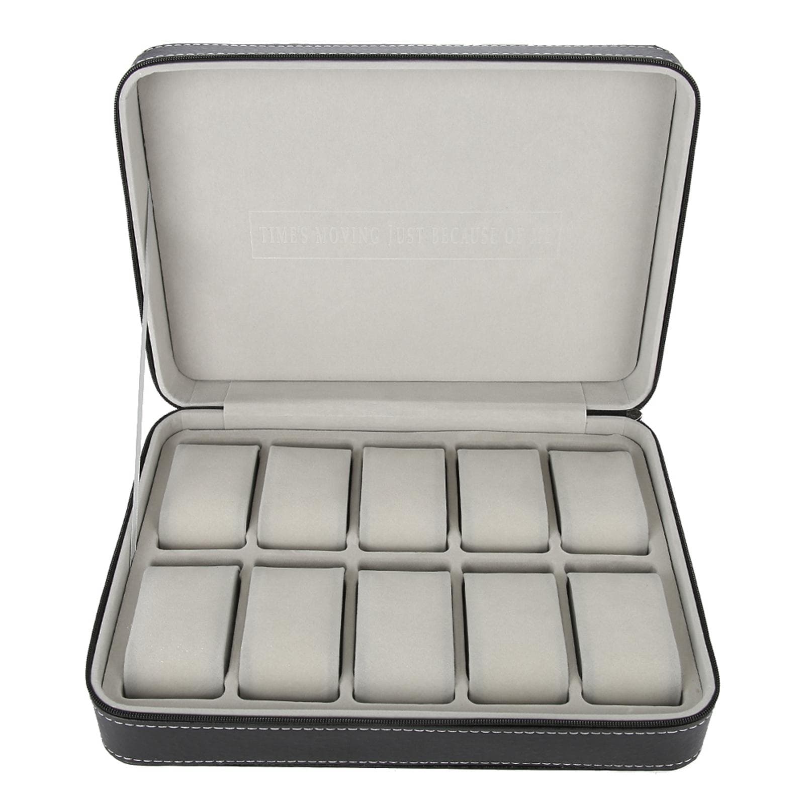 10 Grids Watch Display Storage Box Zipper Travel Collector Case Organizer