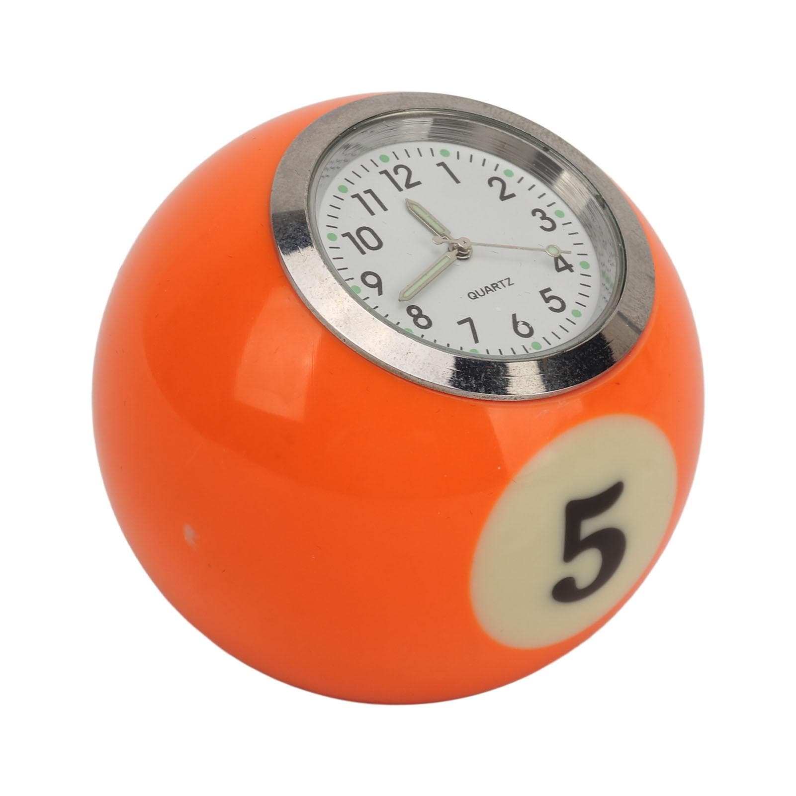 Ball Shape Table Clock Billiards Ball Clock Resin Accurate Decorative Clock for Bar Home RVs