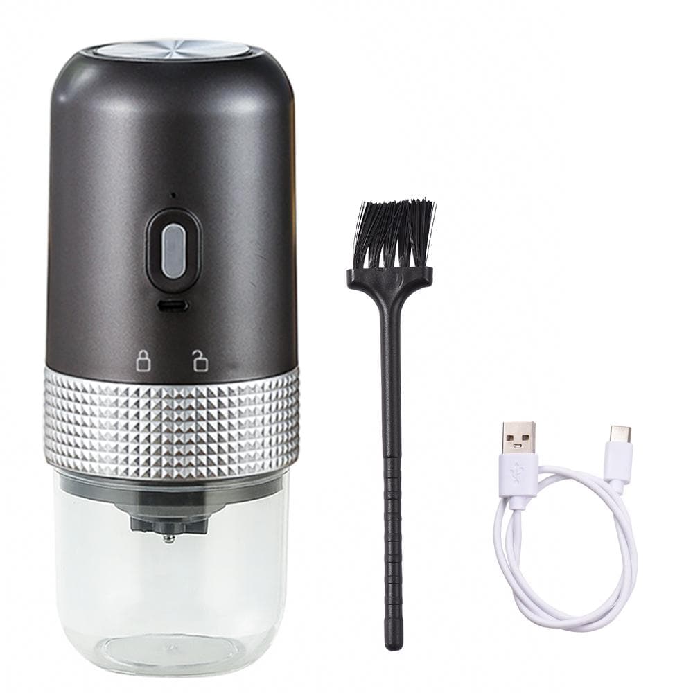 Portable Electric Burr Coffee Grinder 13W 200ml USB Rechargeable Adjustable Setting Cordless Coffee grey