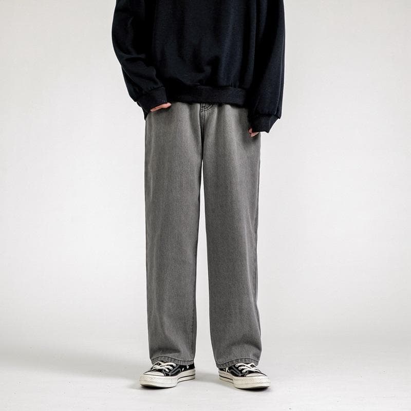 Jeans Spring and Summer New Men's Straight Pants Wide Leg Korean Style Casual Loose Teen Pants 5XL