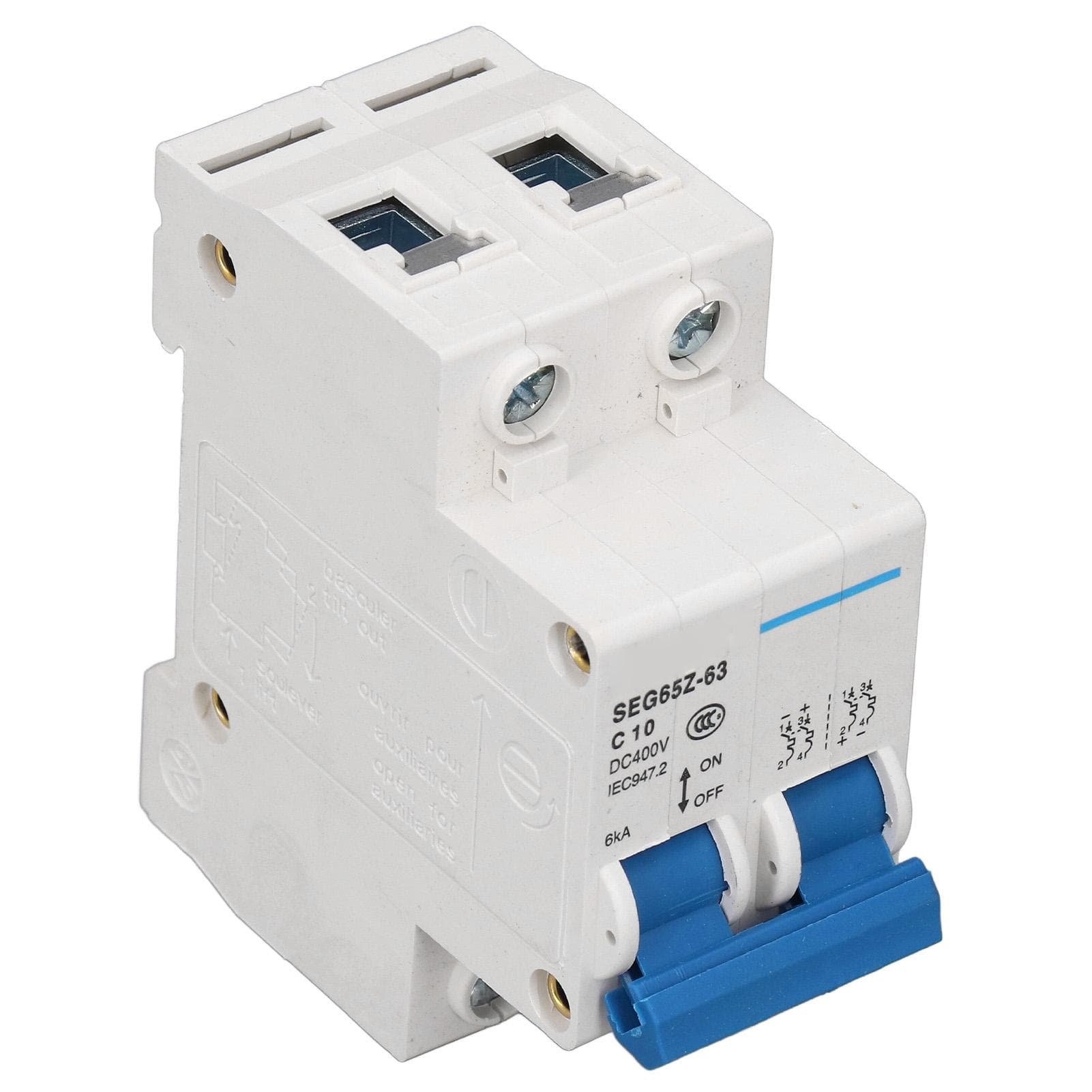 DC Miniature Circuit Breaker 2P 6KA 400V Air Switch for Solar PV System Panels Grid C32 32A