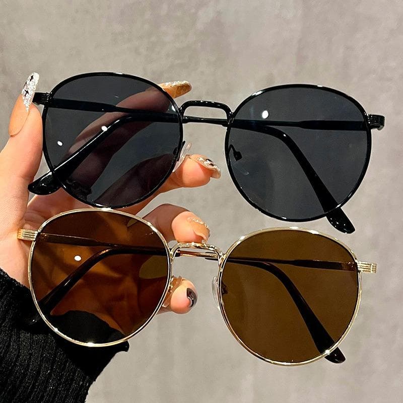 1 2PCS New Sunglasses Women UV Protection Sun Glasses Thin Look Big Face Advanced Driving Sense