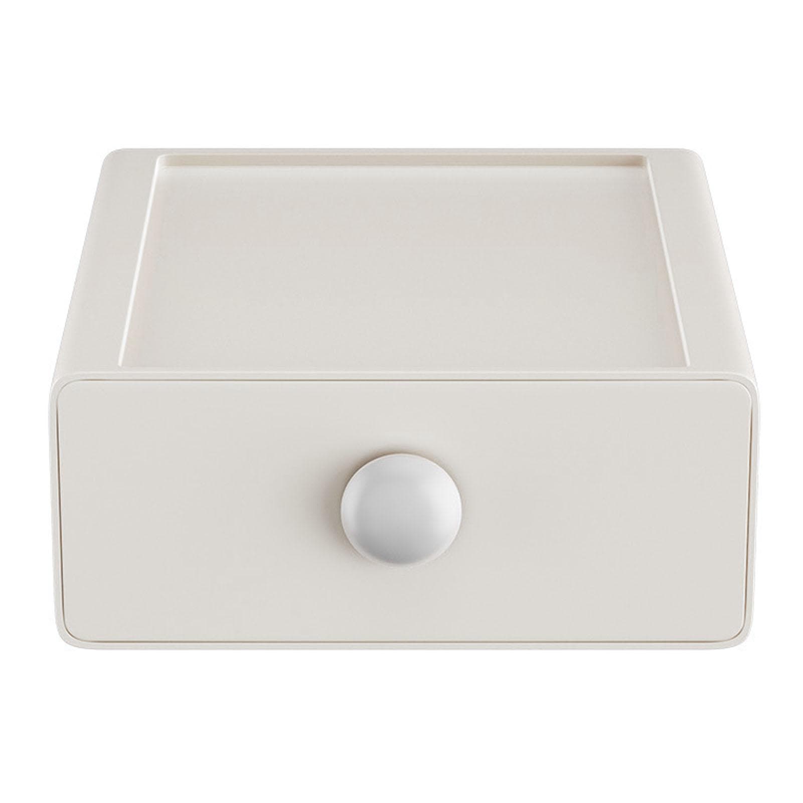 Desktop Drawer Storage Box Multifunctional Space Saving Large Capacity Desk Supplies Storage white