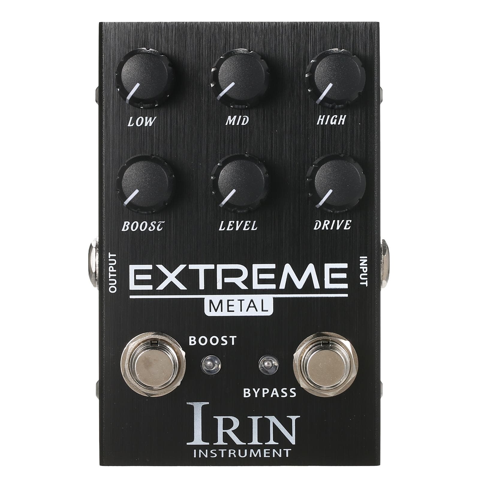 IRIN Distortion Guitar Effect Pedal Portable Guitar Effector with LOW/MID/HIGH Frequency Boost black
