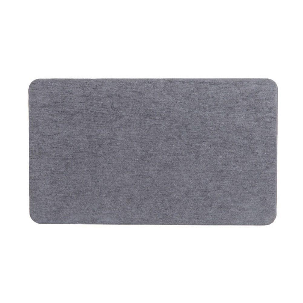 Water Absorbent Diatomite Mat Toothbrush Mug for Teeth Cleaning Placemat Kitchen Soap Dish Hand Soap Holder Pad for Bathroom 16x8cm dark gray