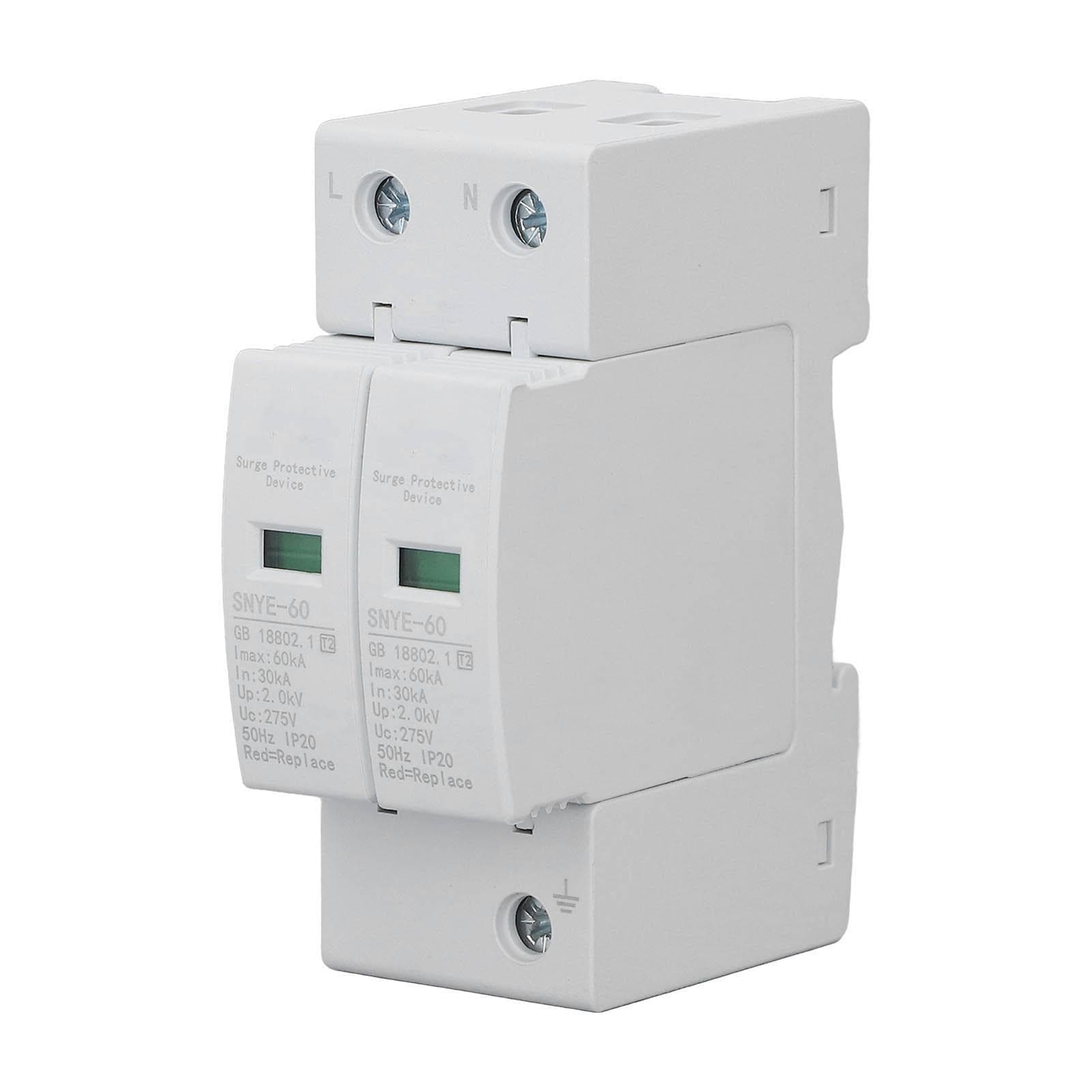 White Distribution Box Surge Protection Device IP20 Safe Simple Combiner Box Voltage Surge Arrester