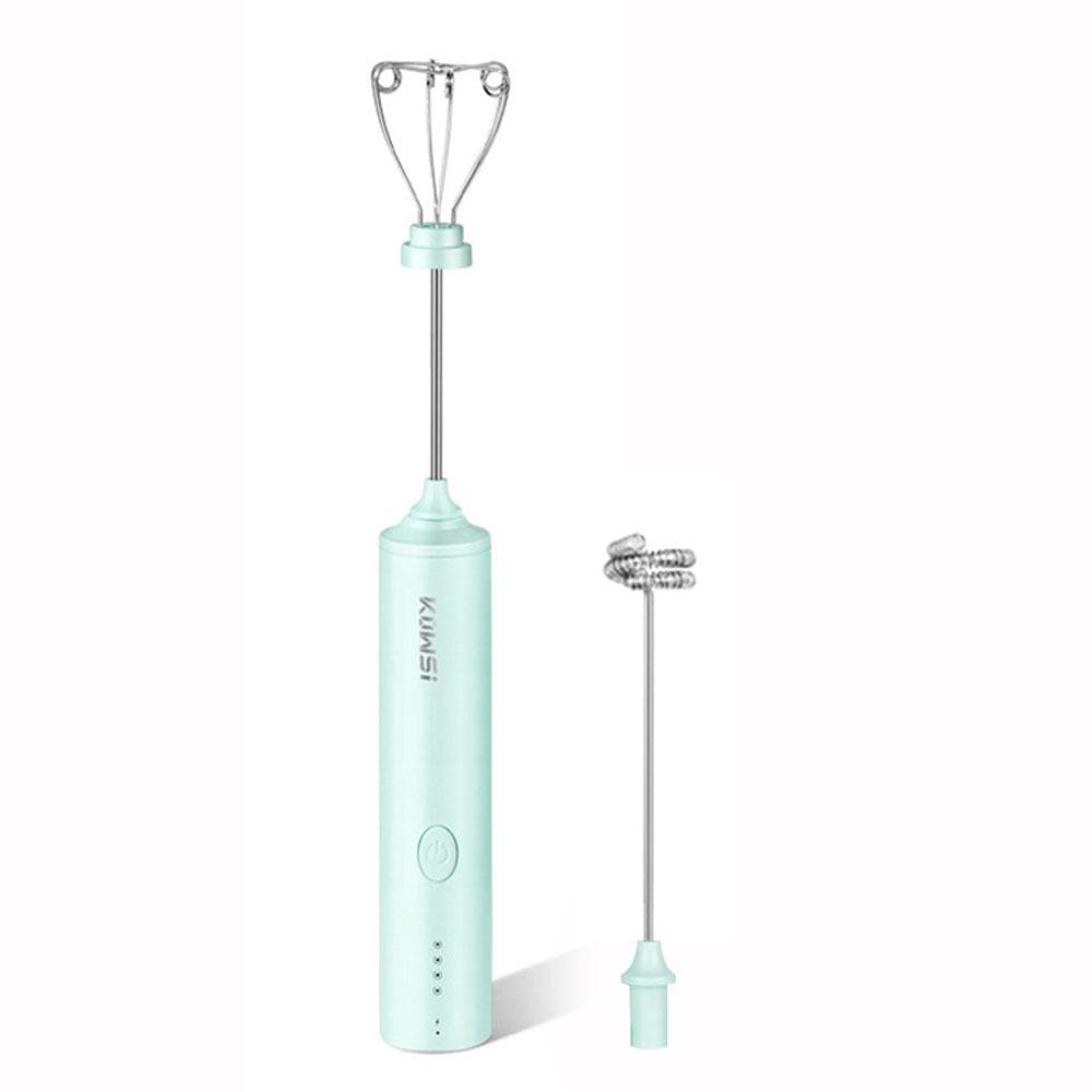 Household Cordless Electric Food Mixer 4 Speeds Adjustable Dough Handheld Blender Eggs Beater green