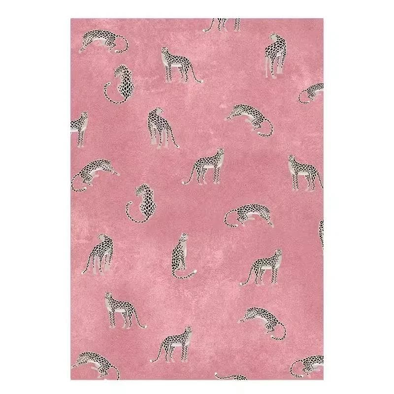 Light Luxury Leopard Carpet for Living Room Large Area Home Decor Floor Mat Children's Bedroom Playing Non-Slip Pad Fashion Rug 120x160cm