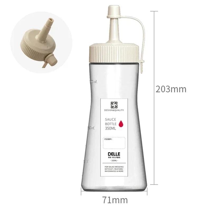 5 Hole Squeeze Bottles Condiment Bottles with Nozzles Ketchup Mayonnaise Squeeze Bottle Honey Dispenser Kitchen Household Supply